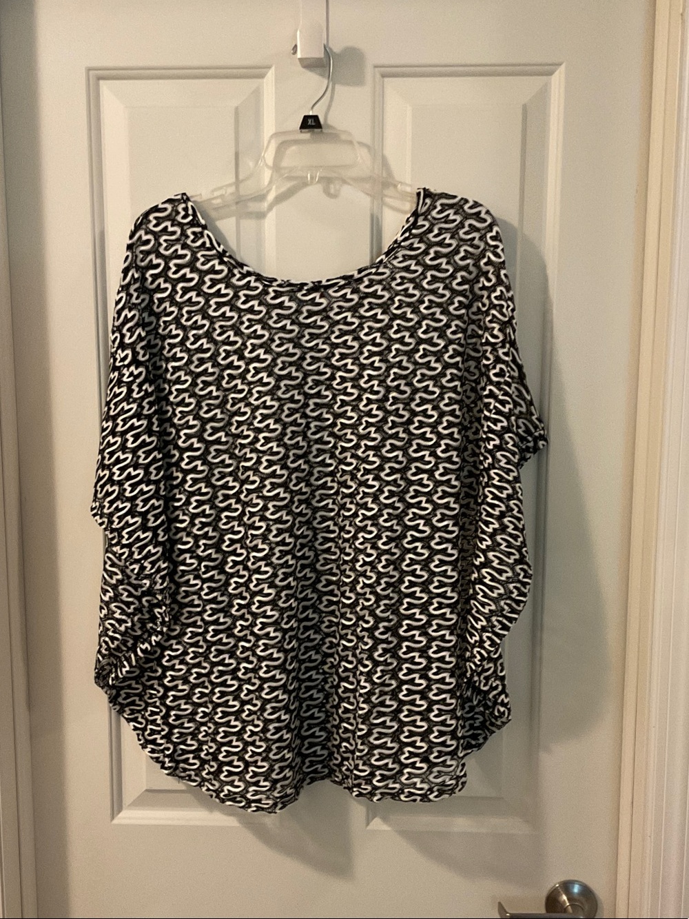 Black & White Patterned Women's Top OR Bathing Suit Coverup (one size)